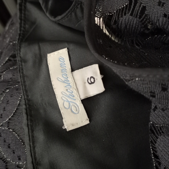 SHOSHANNA Navy & Silver Lace Fit & Flare Dress - Picture 3 of 10